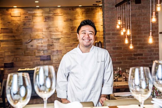 O chef Flávio Miyamura no restaurante Extásia O chef Flávio Miyamura no restaurante Extásia