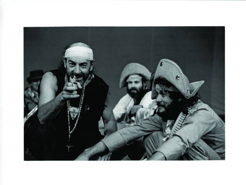 1986: Raul Cortez, Arciso Andreoni e Francisco Carvalho em A Hora e Vez de Augusto Matraga, direção de Antunes Filho