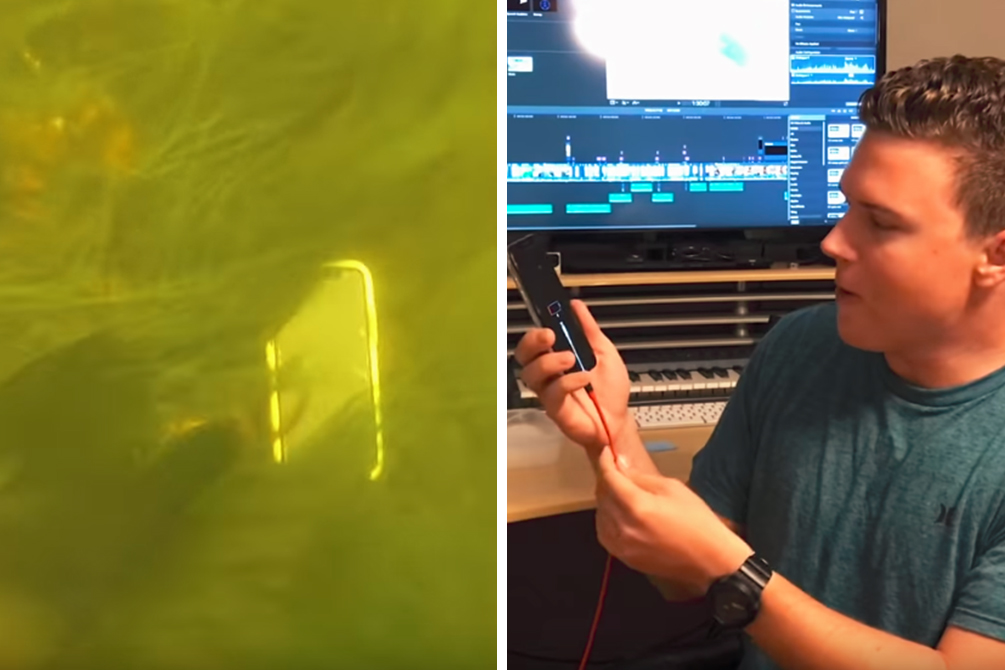 iPhone continua funcionando após passar duas semanas no fundo de um rio