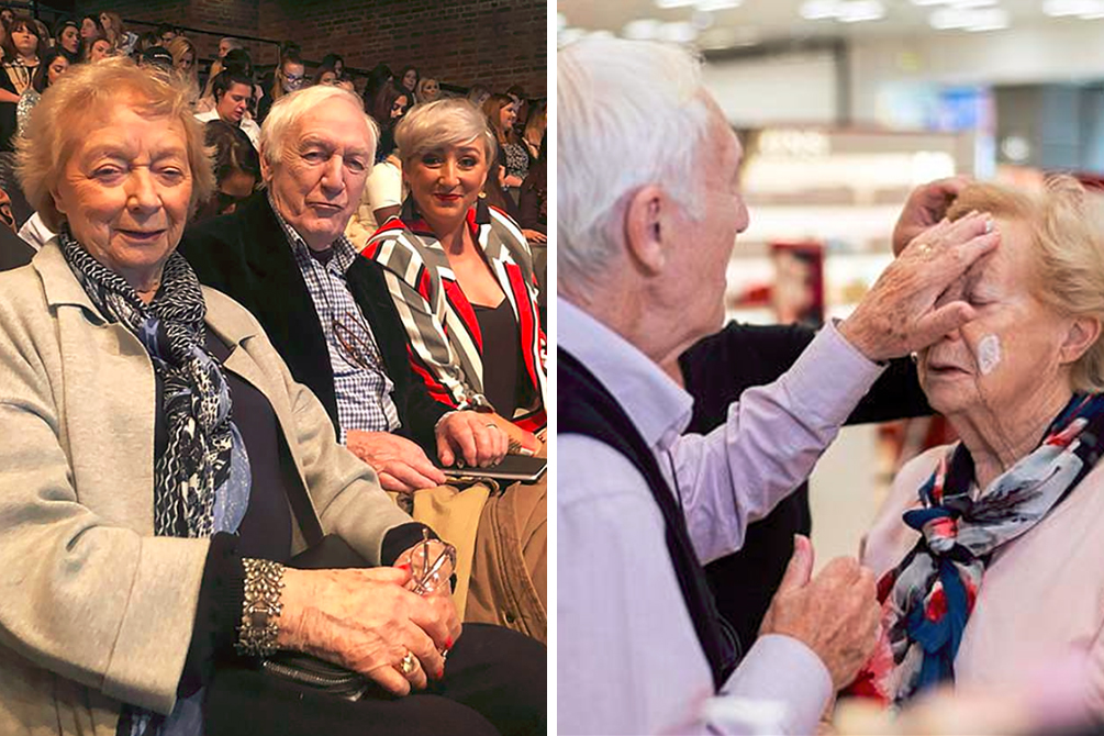 Marido aprende sobre maquiagem para ajudar mulher que está ficando cega