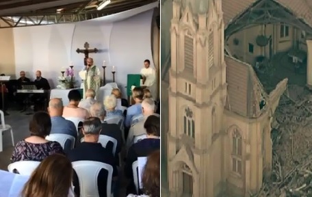 Igreja faz primeiro culto após desabamento de prédio no Largo do Paissandu