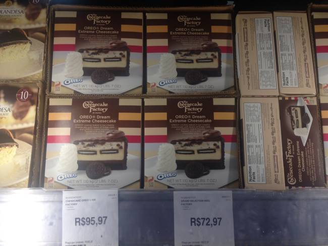 Sams Club – Cheesecake Oreo Dream Extreme Cheesecake R$ 95,97