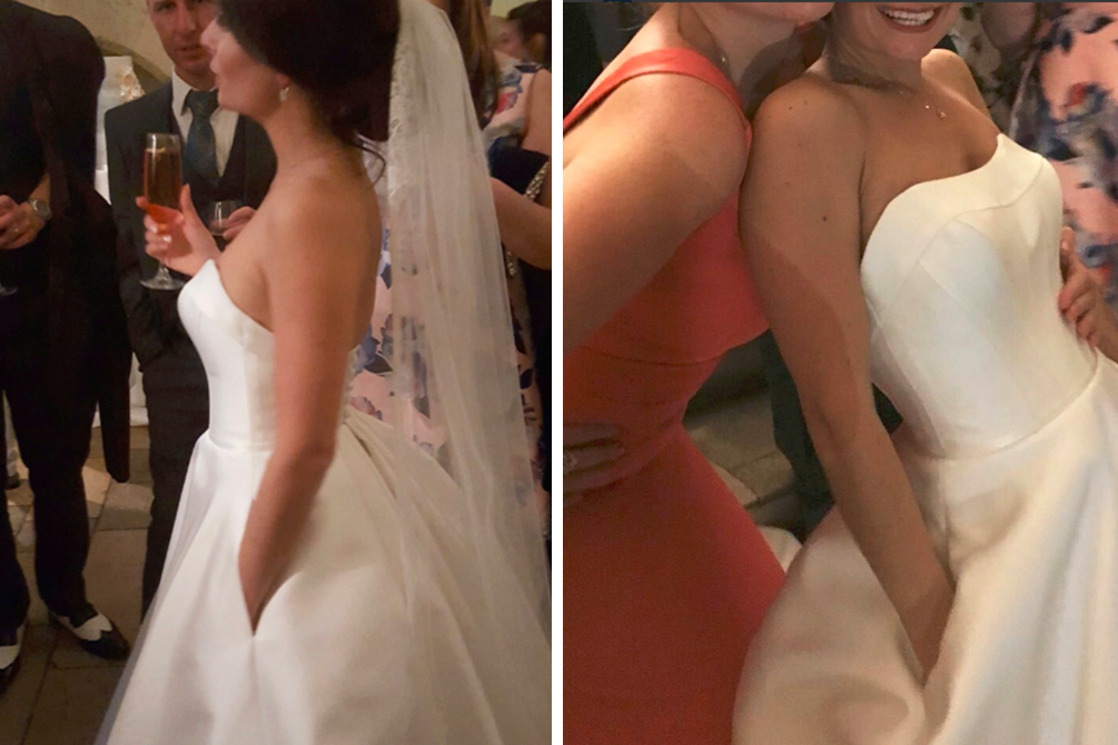 Um “detalhe” neste vestido de casamento está chamando atenção na internet