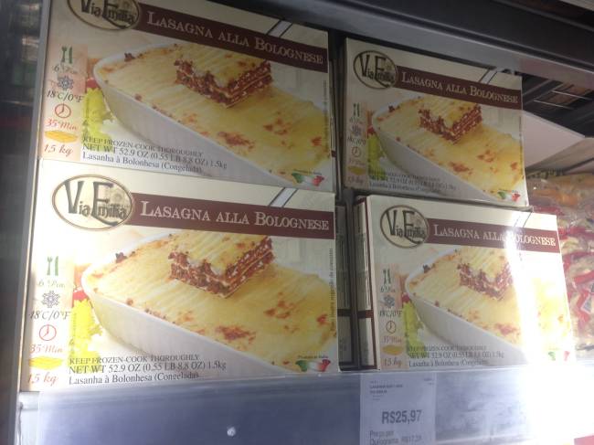 Sam’s Club Lasanha a Bolonhesa de 1,5kg, da Via Emilia R$ 25,97