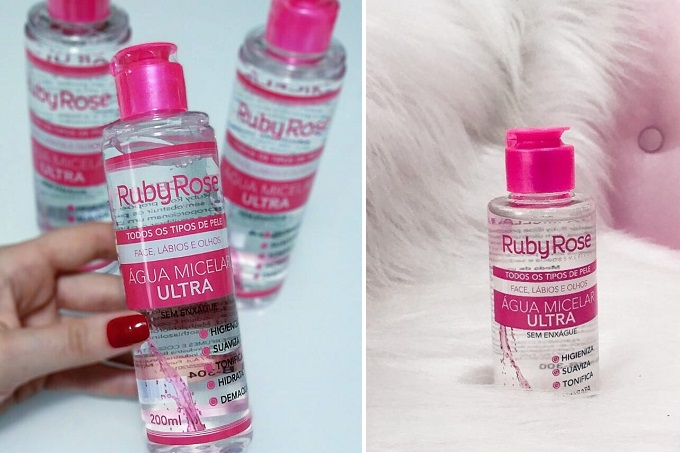 Testamos a água micelar de R$ 14,69 da Ruby Rose