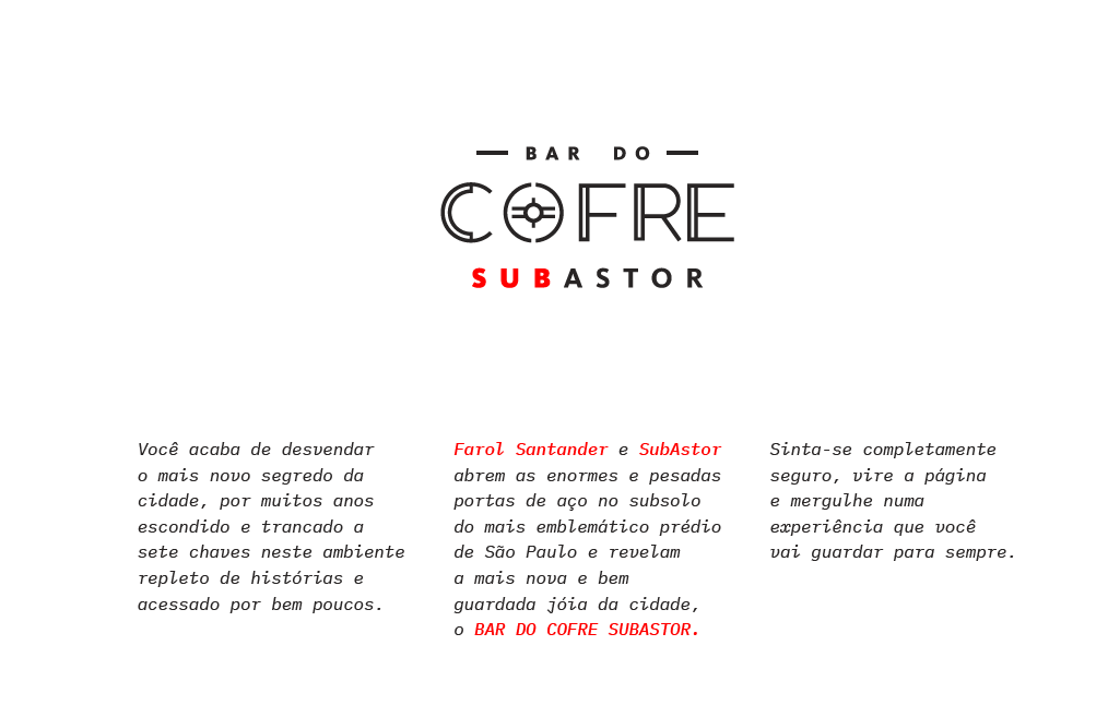 Bar do Cofre SubAstor Bar do Cofre SubAstor