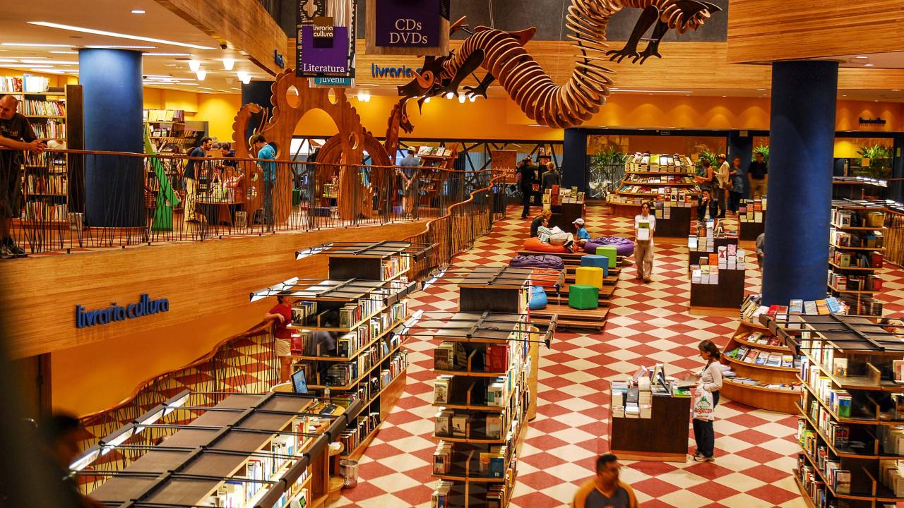 Interior da Livraria Cultura, no Conjunto Nacional.