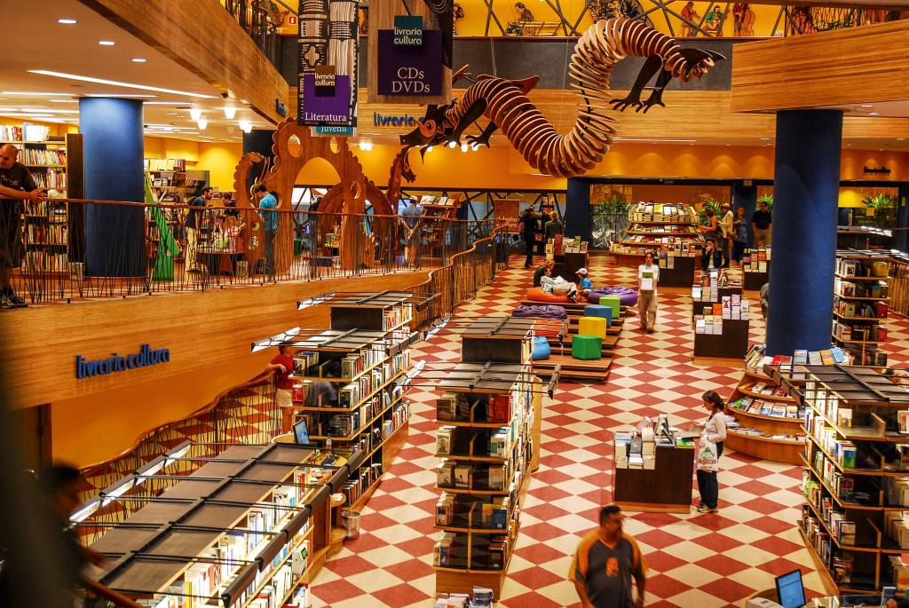 Interior da Livraria Cultura, no Conjunto Nacional.