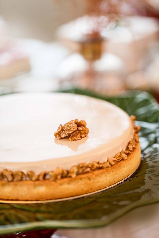 Torta de pera com nozes Torta de pera com nozes