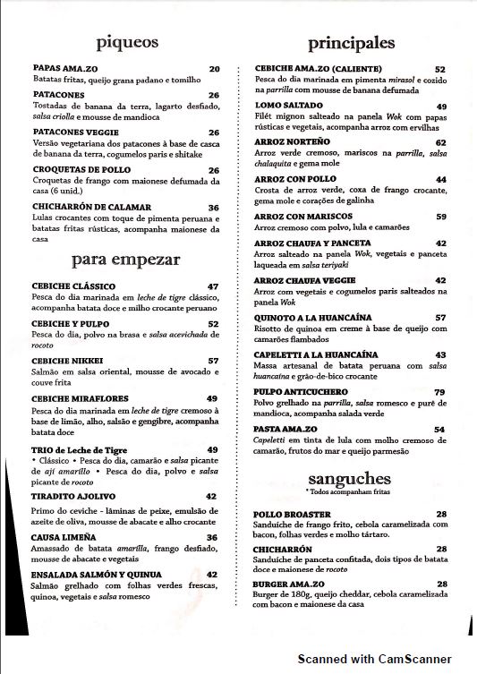 Ama.zo — Cozinha Peruana Ama.zo — Cozinha Peruana