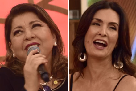 No ‘Encontro’, Roberta Miranda manda cantada pro namorado de Fátima