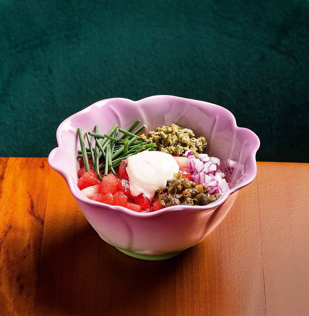 Receita: tartare de melancia do Ema