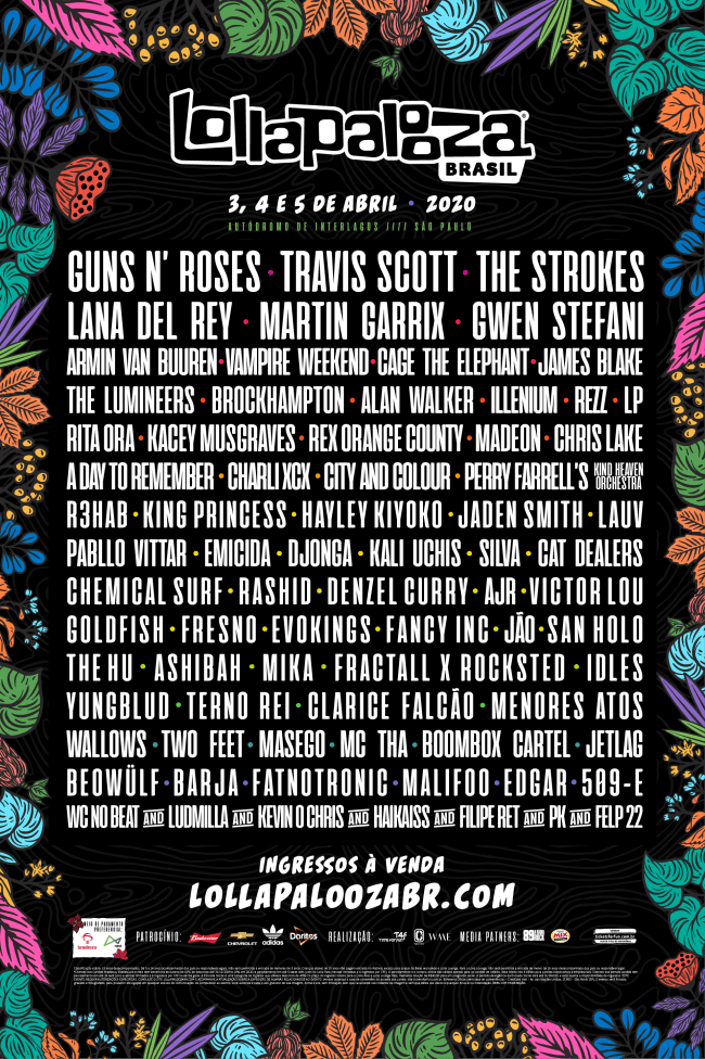 line up 2020 lollapalooza