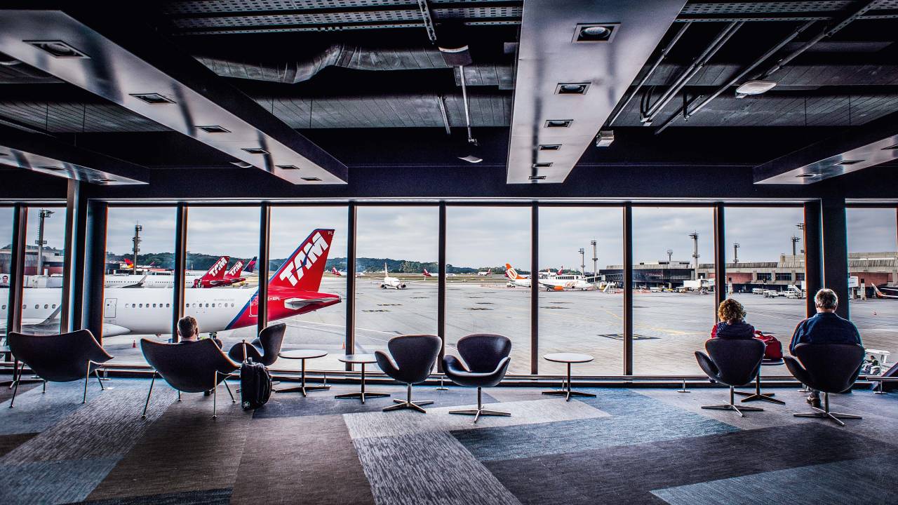 Imagem do terminal do aeroporto internacional de Guarulhos