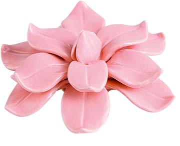Flor rosa de cerâmica Flor rosa de cerâmica