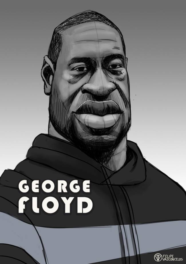 Ilustração George Floyd.