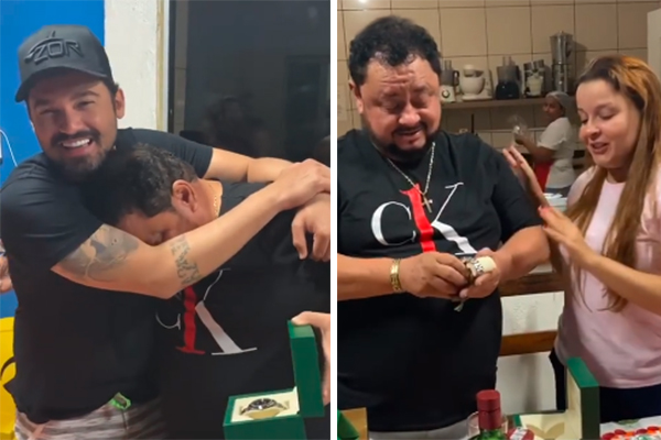 Pai de Maiara e Maraisa vai às lágrimas com presente de 34 000 reais