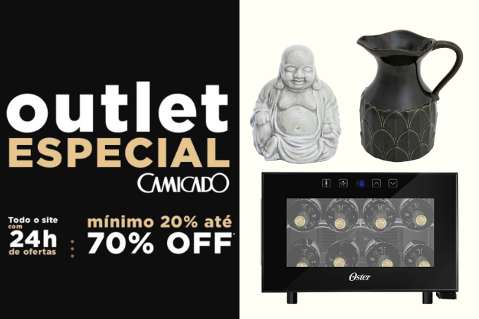 Camicado entra em promoção e oferece até 70% de desconto em todo o site