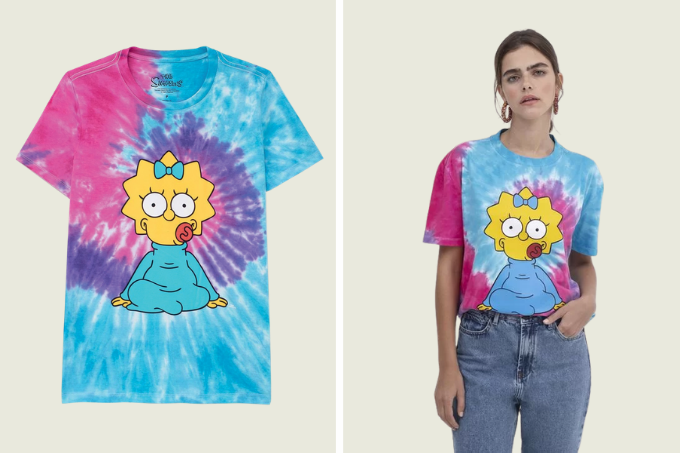 camiseta maggie simpsons consumo