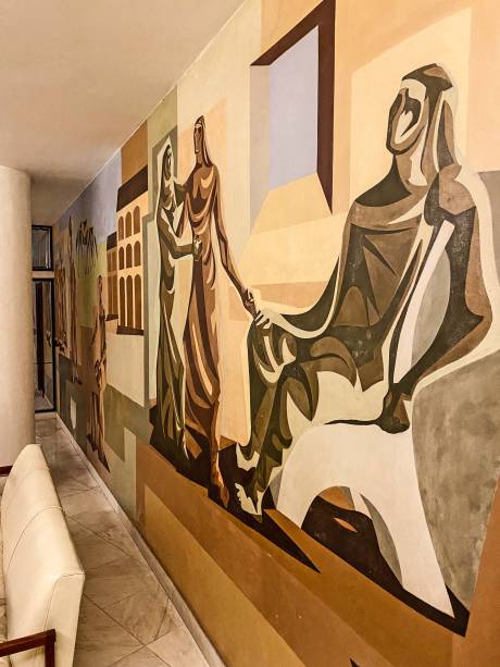 Murais de Clóvis Graciano, jardins de Lux e Stoll, cálculos de Kassoy e Franco, decoração de Maitrejean: escalação dos irmãos Helcer Murais de Clóvis Graciano, jardins de Lux e Stoll, cálculos de Kassoy e Franco, decoração de Maitrejean: escalação dos irmãos Helcer