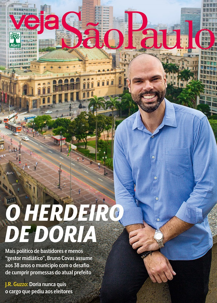 Bruno, na sede da prefeitura, pouco antes de assumir o comando da cidade