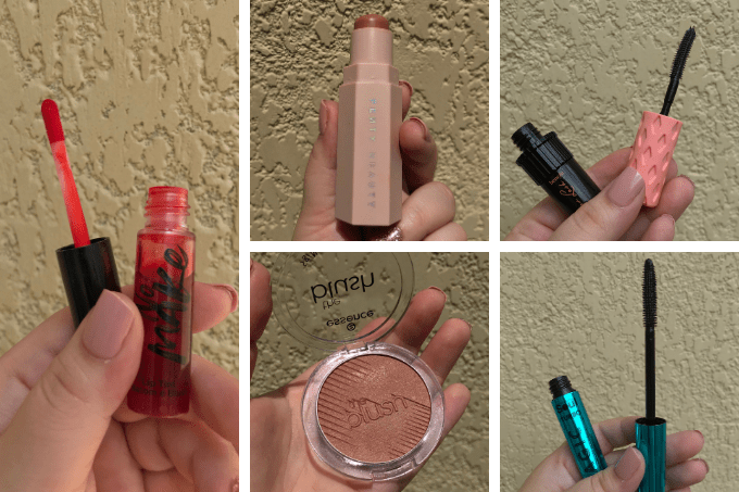 Lip tint, bastão de contorno, blush e máscaras de cílios: bons produtos em maquiagem