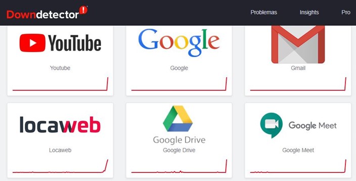 Gmail e outros serviços do Google apresentam problemas nesta segunda