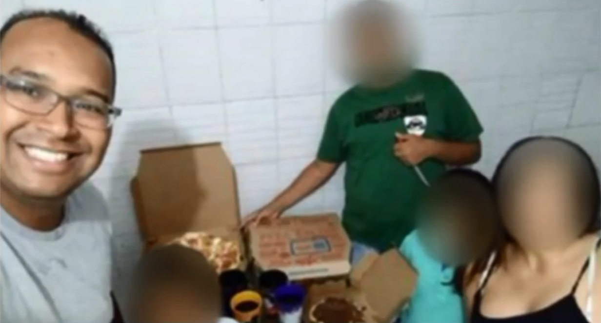 Roger Silva com a família