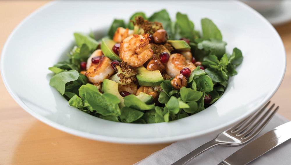 Salada de camarões com abacate – Spot Salada de camarões com abacate do Spot: nas versões pequena e grande