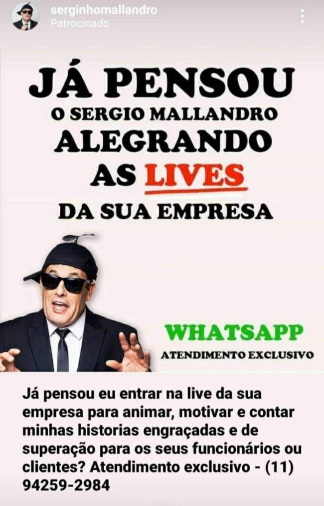 Sergio Mallandro: live corporativa com bom humor