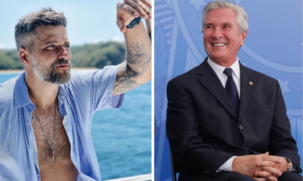 Gagliasso, à esquerda, e Collor, à direita, em uma montagem de duas fotos