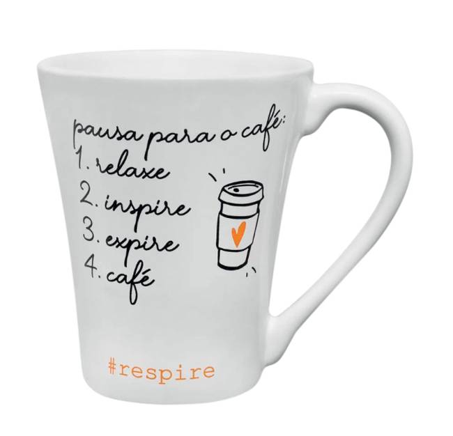 Caneca respire.png Caneca Pausa Para Café 300 ml. Camicado.