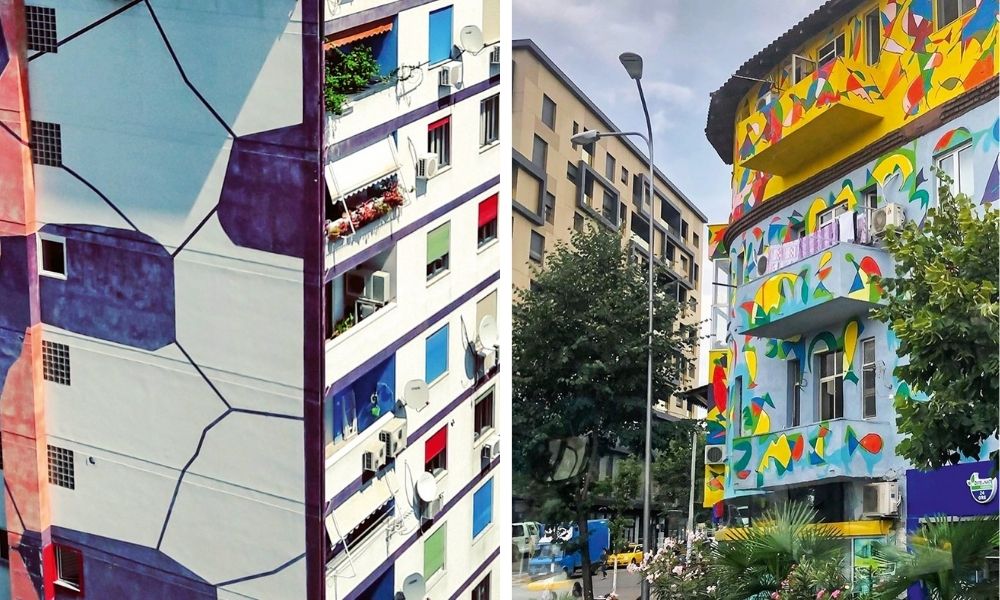 instagram albania Faixadas de prédio da capital da Albânia
