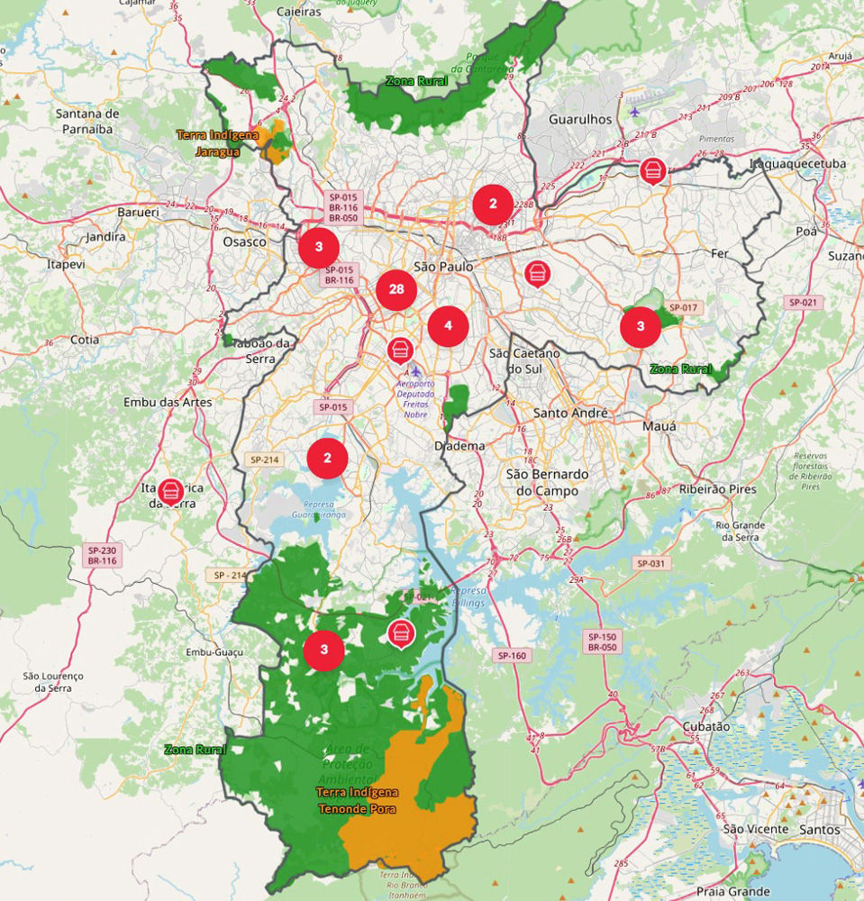 Acesso digital: Sampa+Rural A plataforma Sampa+Rural:traz informações como os cinquenta estabelecimentos que compram insumos de produtores locais
