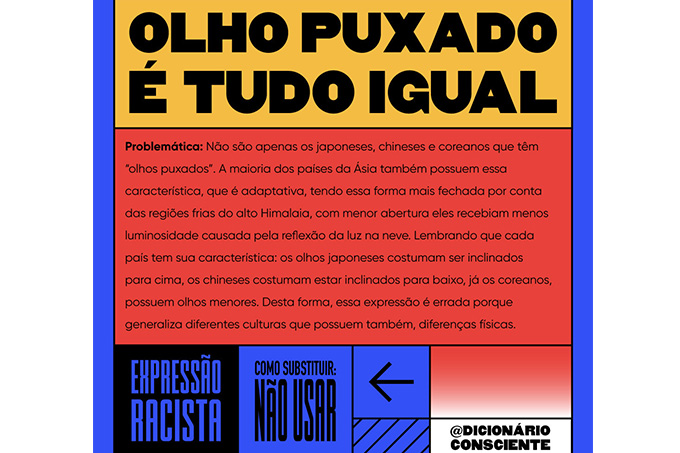 Expressão racista: indicação para não ser usada Expressão racista: indicação para não ser usada