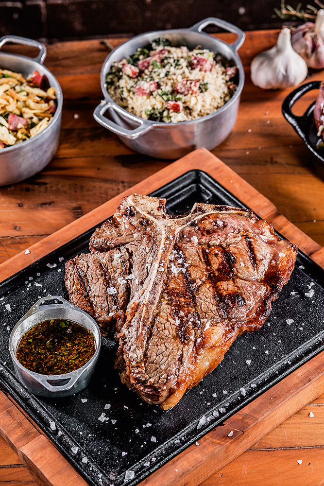 Carne com corte porterhouse: que será servido na dupla de endereços