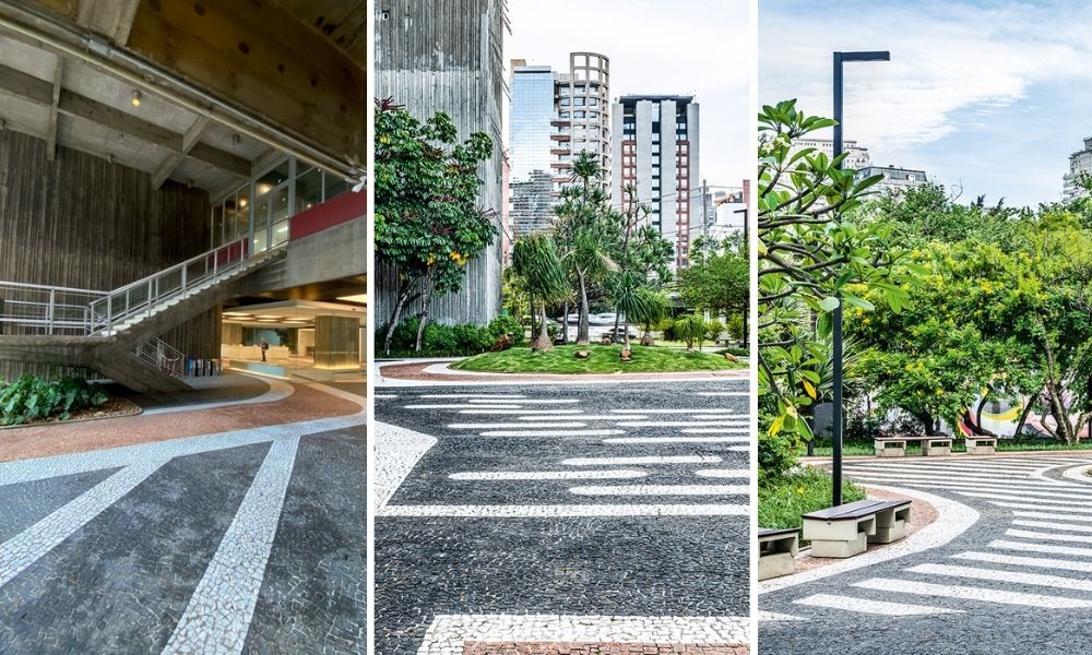 Mosaicos de Burle Marx à vista segurança se faz com lugares convidativos e que estimulem a circulação Mosaicos de Burle Marx à vista segurança se faz com lugares convidativos e que estimulem a circulação