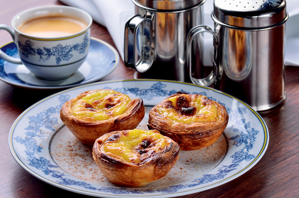 Trio de pastel de nata: incluído no menu completo para entregas