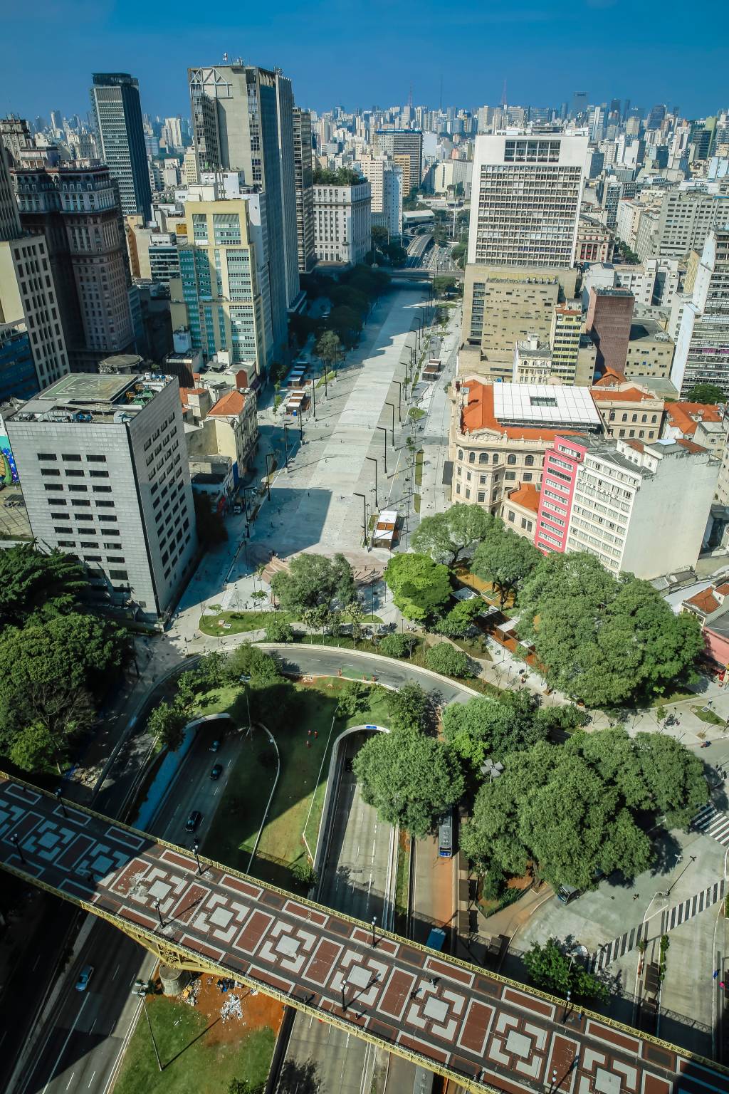 Vista do Sampa Sky a partir da área onde será instalado um dos mirantes retráteis.