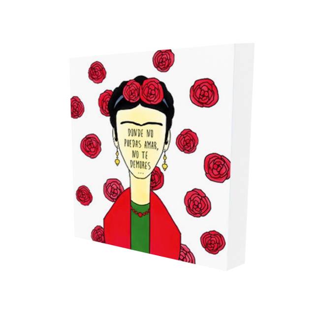 Quadro Frida Kahlo Decormob. 16x16 cm. Americanas