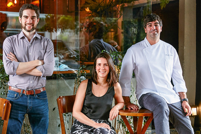 Sócios em novo negócio: Rodrigo Testa, Luisa Bielawski e Marcelo Laskani