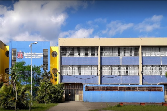 Escola Mario Covas Jr, em São Vicente, no litoral de São Paulo