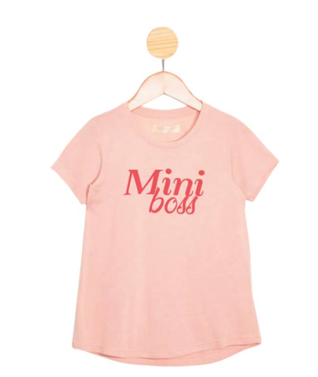cea filha.png Blusa infantil rosa claro com o escrito