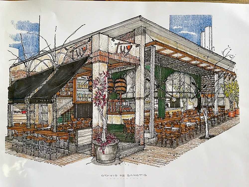 Planta – Tuy Bar Cocina Planta do projeto do Tuy Bar, Cocina dos Jardins