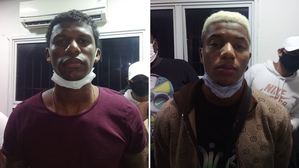 Os jogadores de futebol Arboleda e David Neres: flagrados em festa ilegal