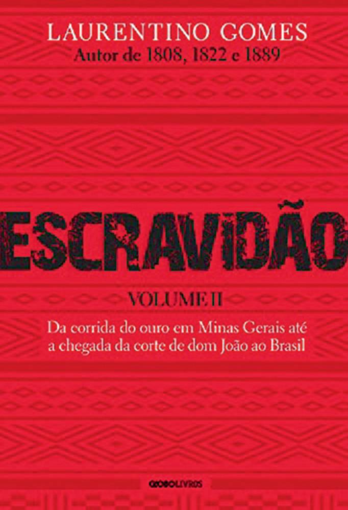 Capa do livro Escravidão. É vermelha com o título em preto