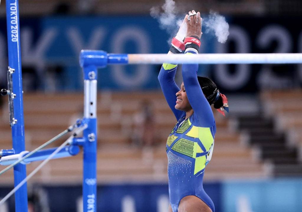 Rebeca Andrade durante competição