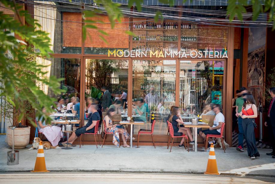 Fachada do Moma - Modern Mamma Osteria: filial concorrida em Pinheiros