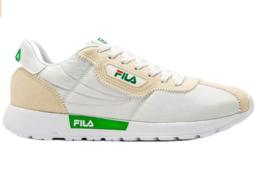 fila tenis Tênis branco e bege da Fila com detalhe em verde