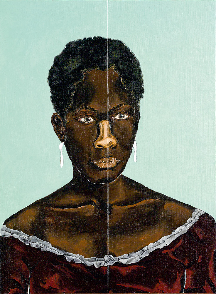 Foto_Dalton_crédito_Masp.jpg Imagem mostra pintura de mulher preta sobre fundo verde-claro.
